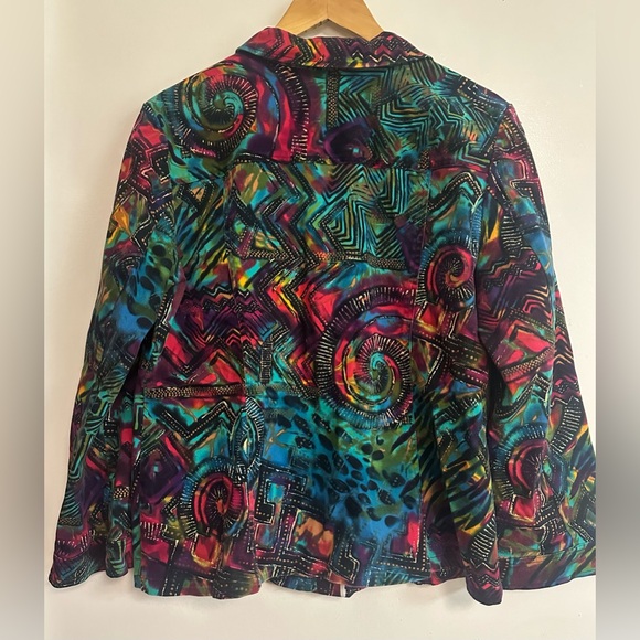 Chico's Multicolor Abstract Jacket - Picture 4 of 11